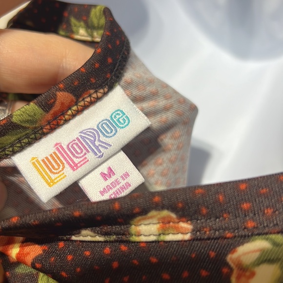 LuLaRoe Ana Dress Brown Rose NWT Sizes M and S - Picture 6 of 7